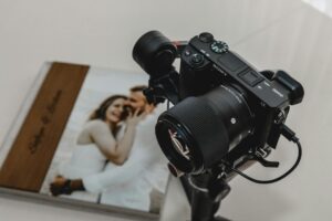 The Rise of AI Photo Editing Among Wedding Photographers Professional camera and editing equipment used by wedding photographers