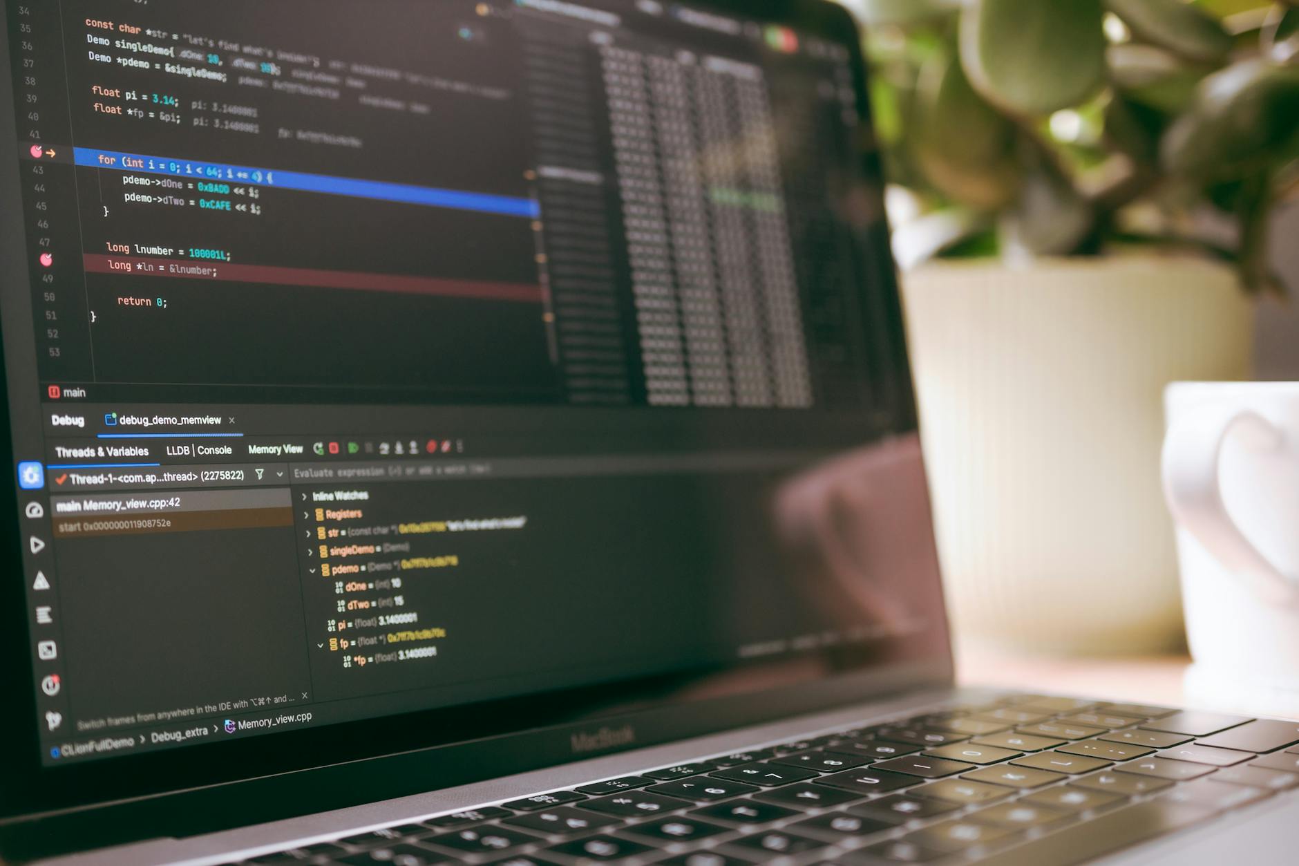Software engineer working on code for streaming platform development