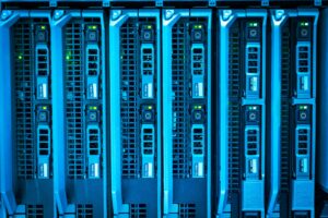 Modern enterprise server infrastructure representing AI deployment in large organizations