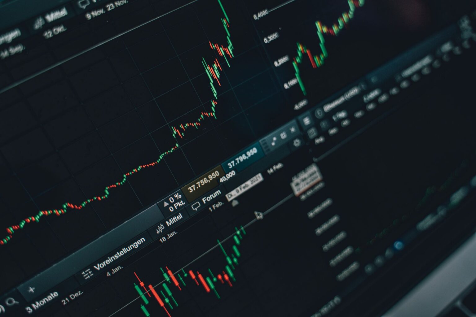 Klarna’s IPO Momentum Is Pressuring Affirm’s Investor Confidence Trader monitors showing stock market data and fintech company valuations