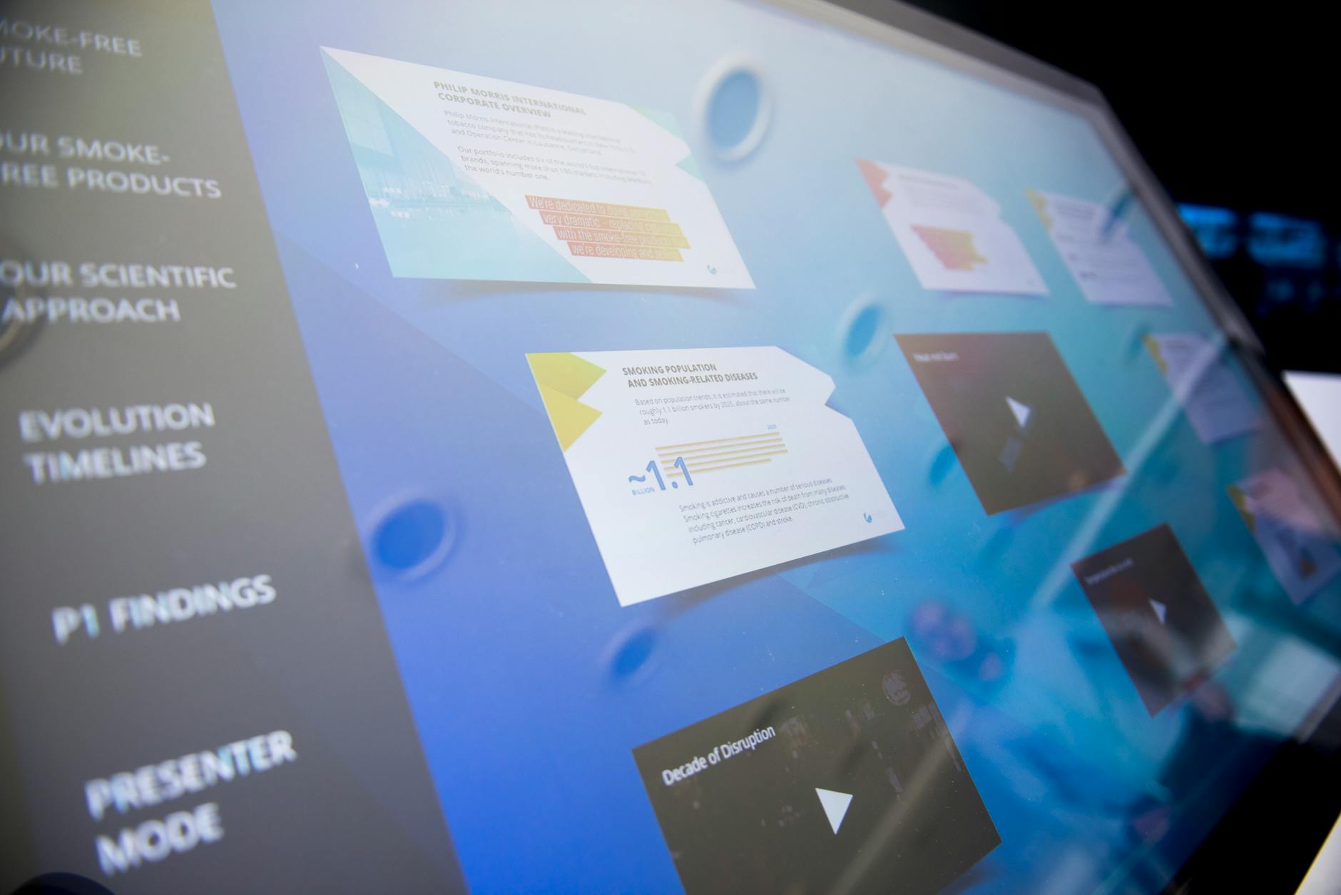 Close-up of a user interface design displayed on a monitor