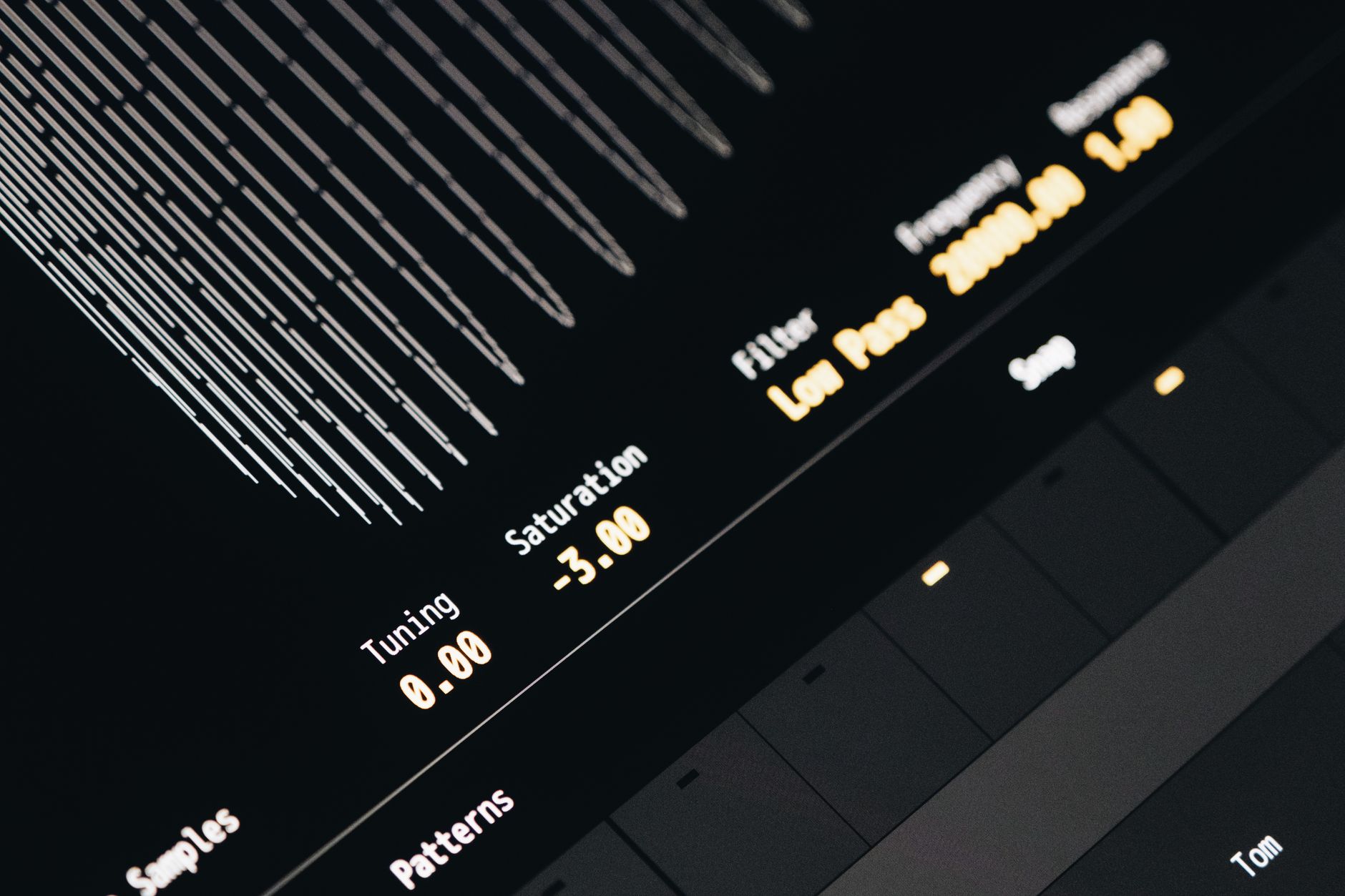 Digital audio waveform visualization on a computer screen