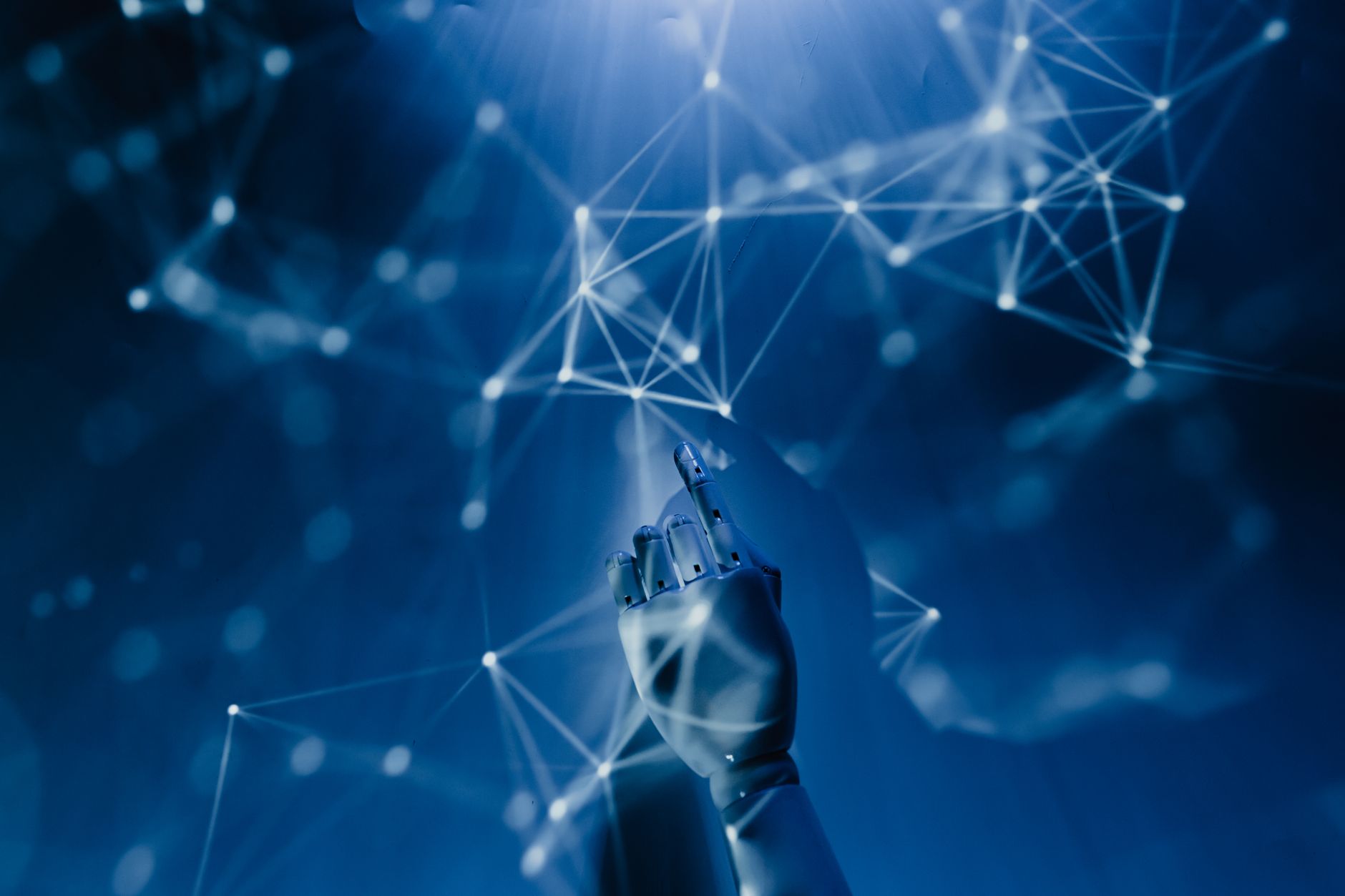 Abstract visualization representing artificial intelligence and digital technology